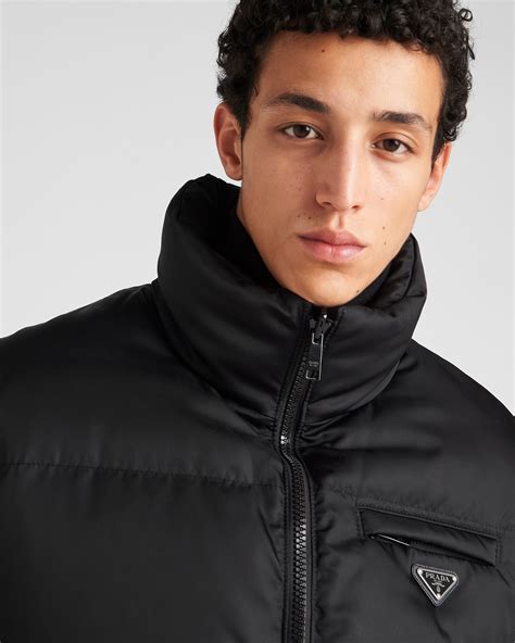 prada medium-length re-nylon down jacket|Prada nylon jacket women's.